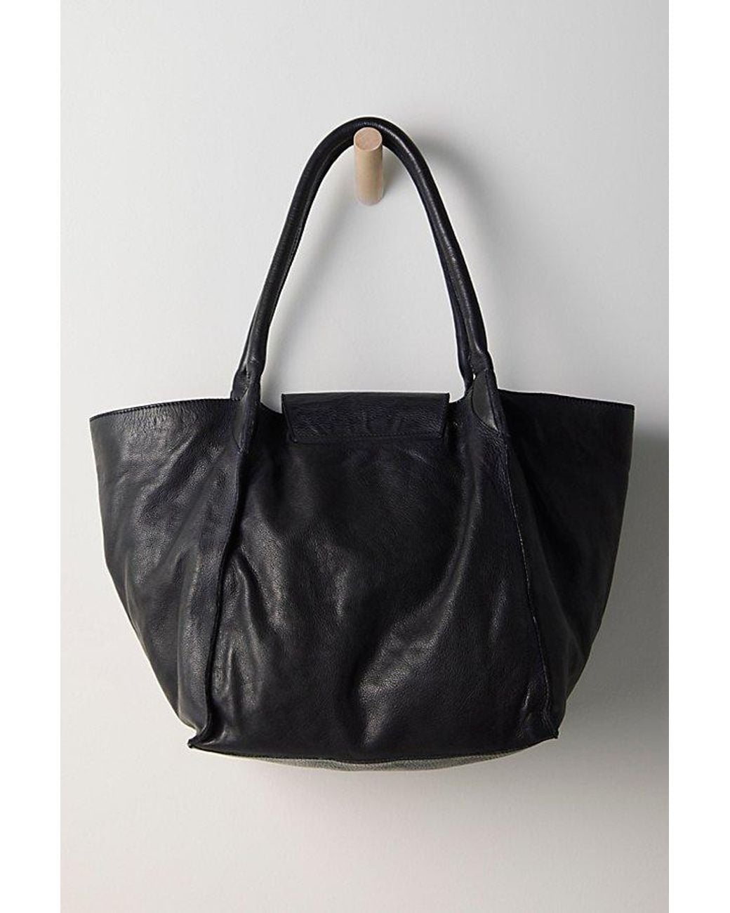 Free People Black Milan Leather Tote