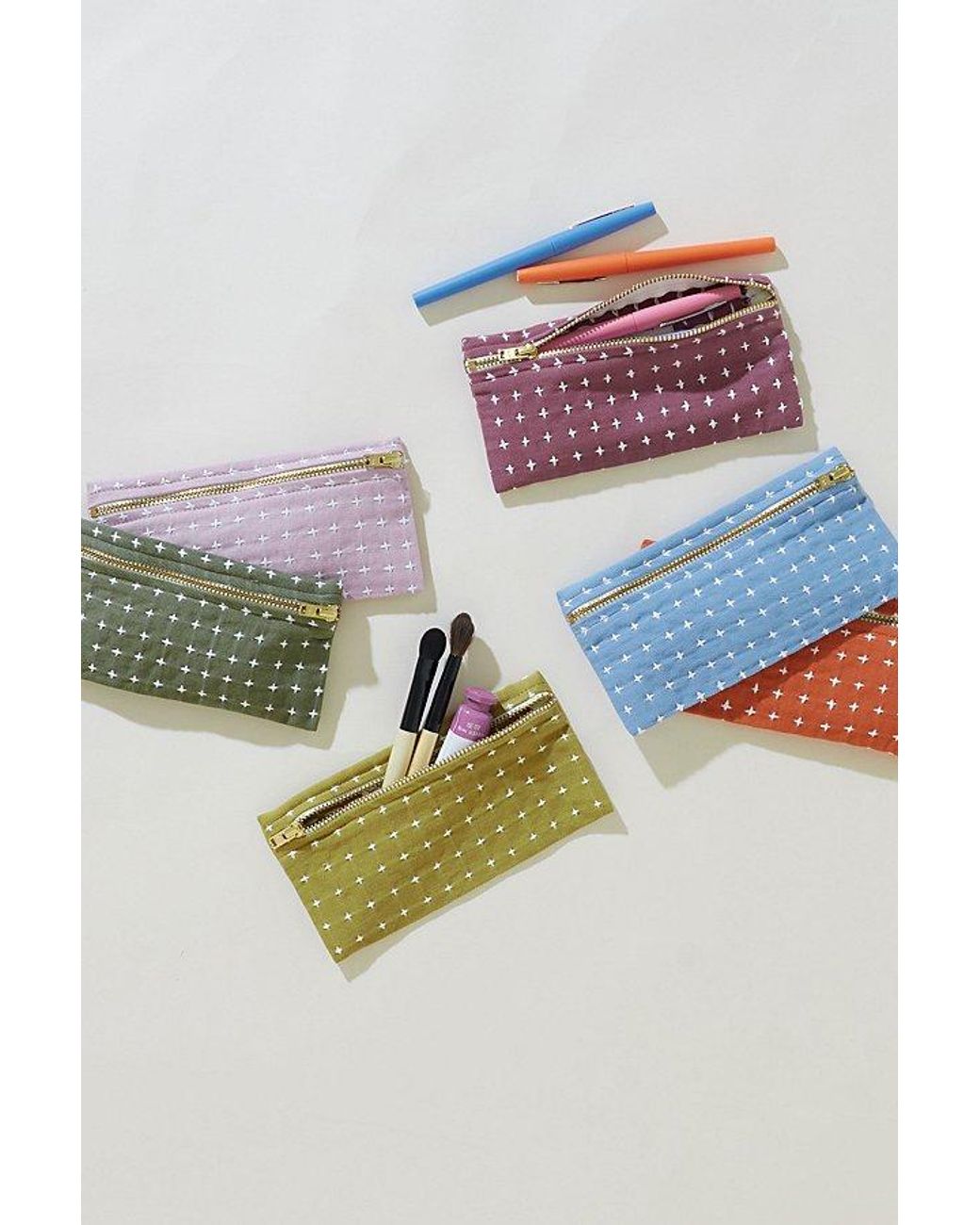 Anchal Cross-Stitch Pencil Case in Orange | Lyst