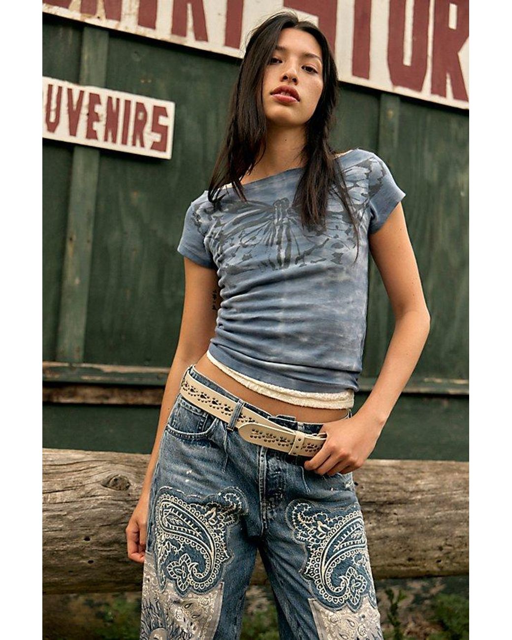 Ragabond Blue Monarch Top By