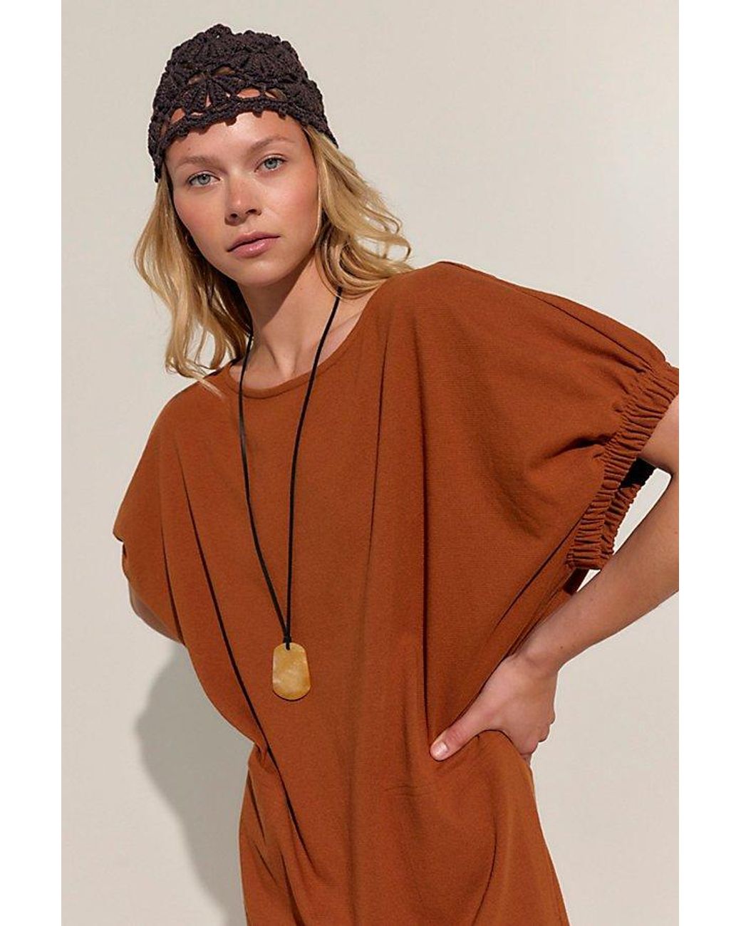 free-est Brown Woke Up Like This Midi Dress By