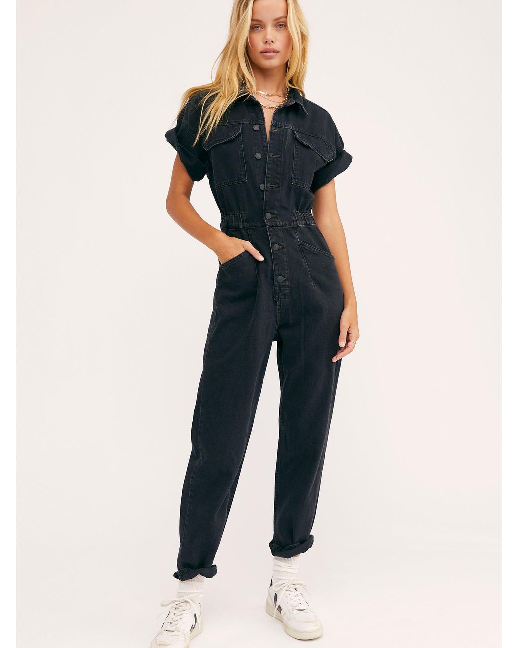 Free People Marci Coverall in Black | Lyst