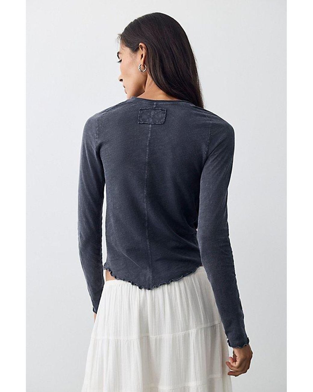 Free People Blue Be My Baby Top