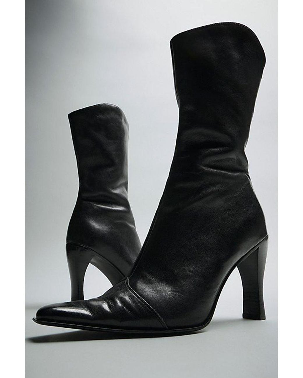 Jeffrey Campbell Gray Sweet Talker Snip Toe Boots