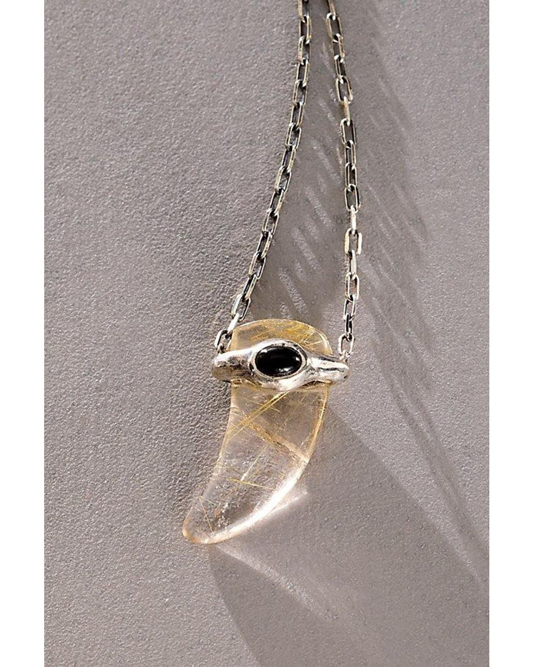 Pamela Love Gray X Free People Quartz Aris Pendant Necklace