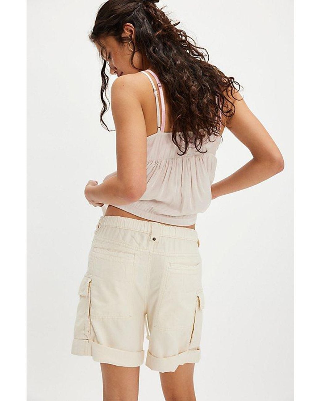 Free People Natural Frankie Washed Shorts