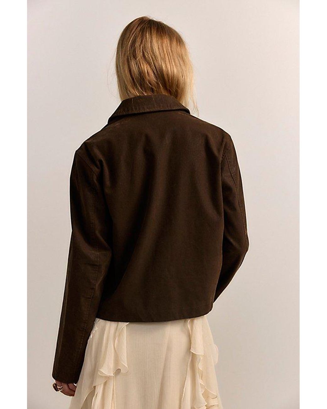 Free People Brown Hera Vegan Suede Jacket