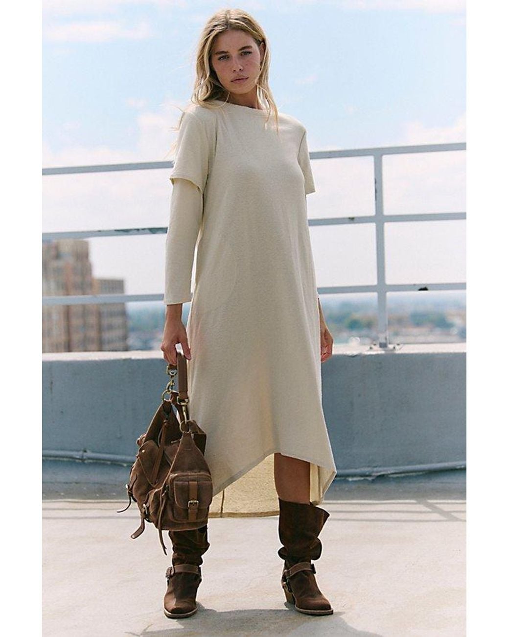 Free People Taylor Midi Dress in Gray | Lyst Free People Taylor Midi Dress in Gray | Lyst