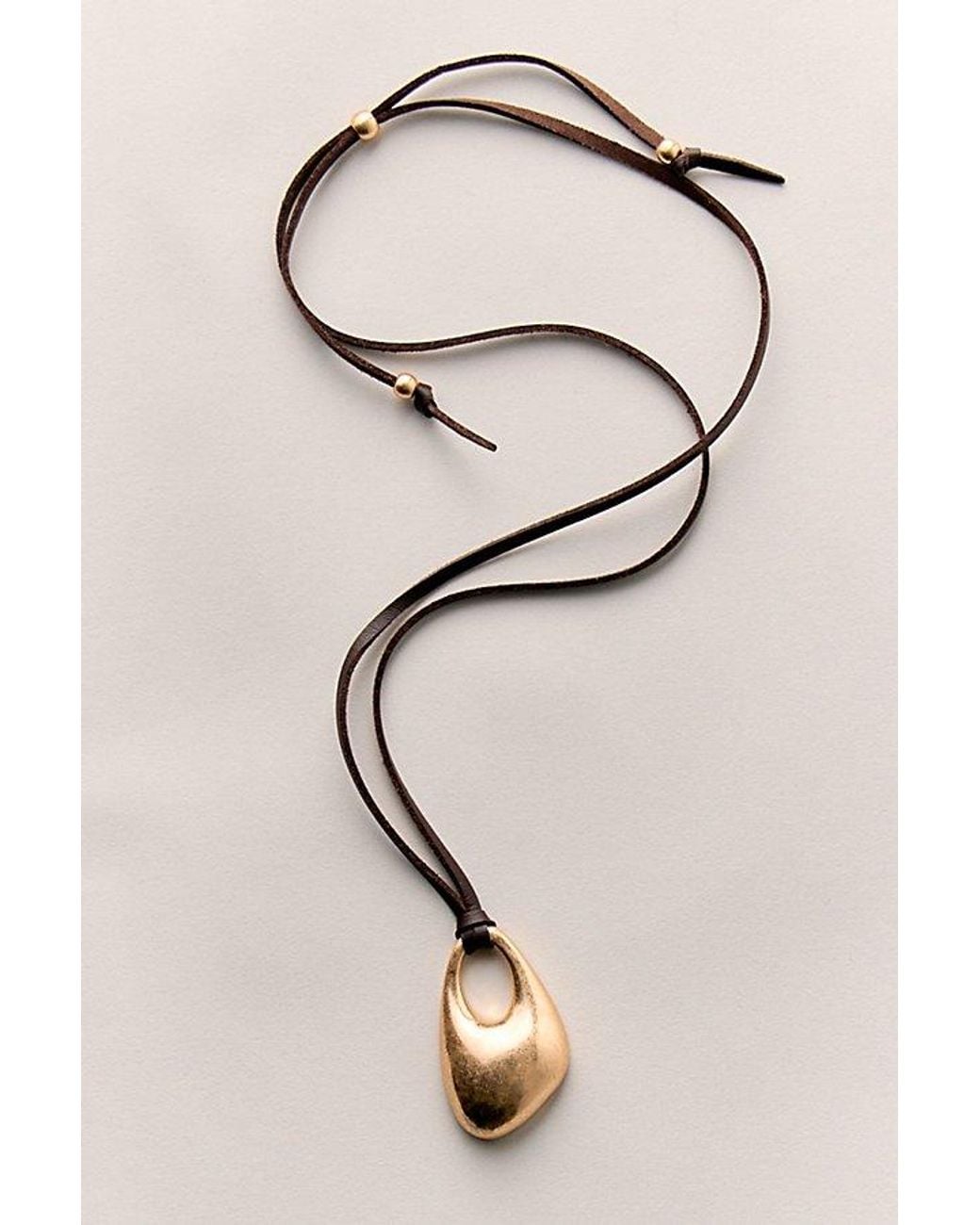 Free People Black Tali Pendant Necklace