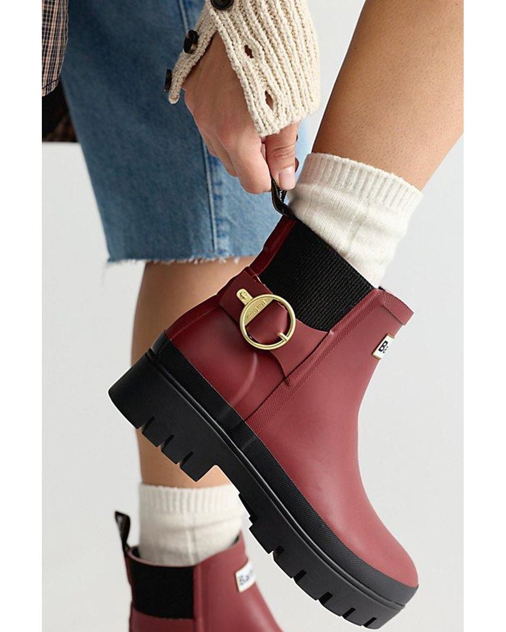 Barbour Black Hepburn Ankle Wellington Boots Shoe