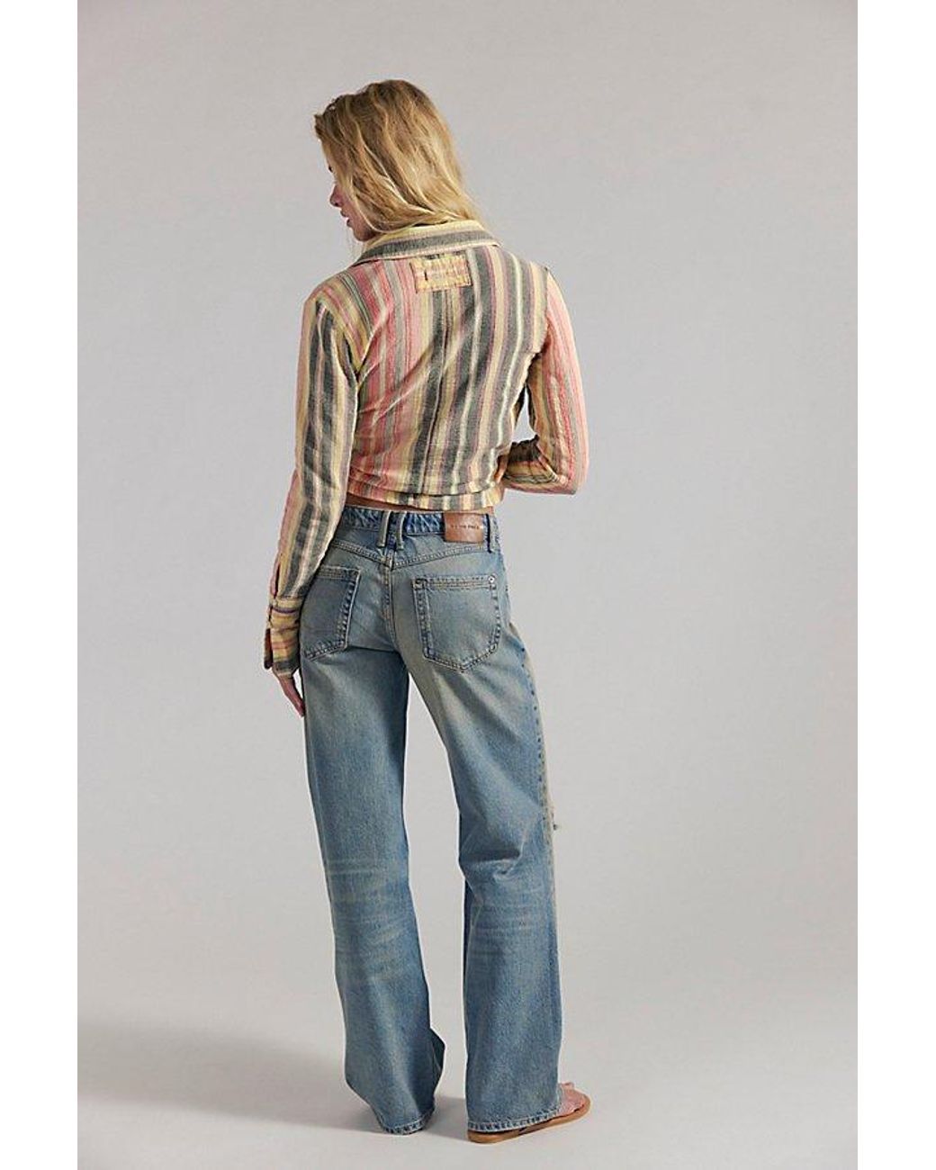 Free People Blue Tennessee Low-Rise Boyfriend Jeans