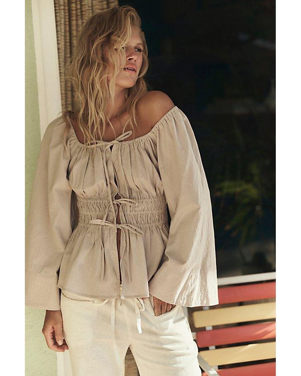 free-est Brown Galina Top By