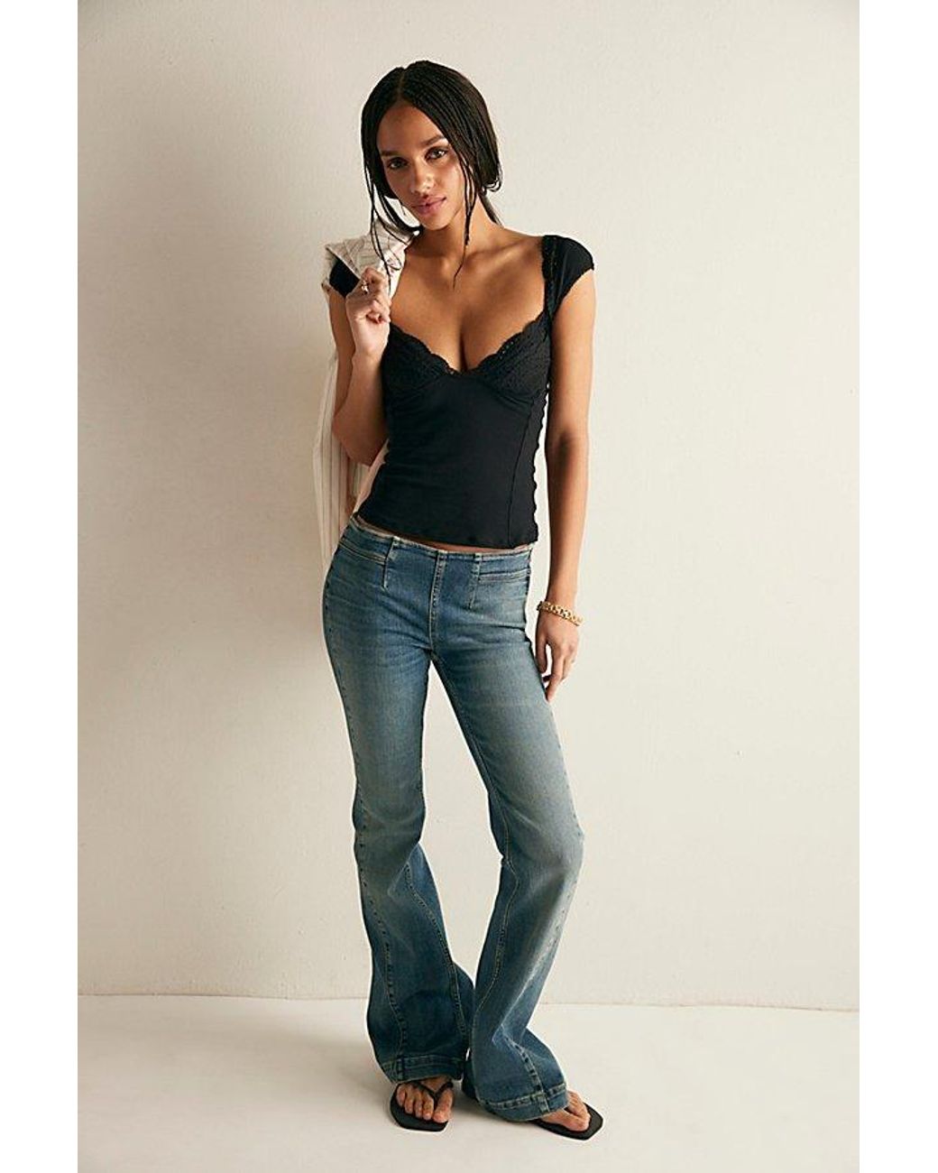 Intimately By Free People Black Blush Hour Tee By