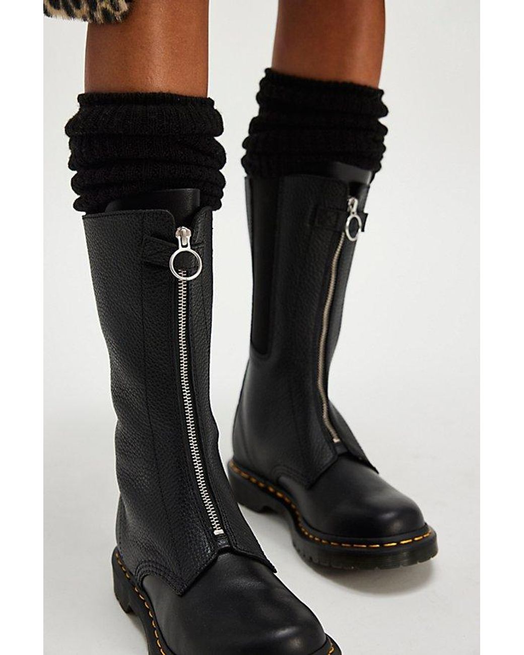 Dr. Martens 1B99 Front Zip Boots in Black Lyst