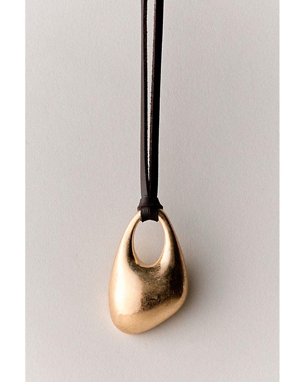 Free People Black Tali Pendant Necklace