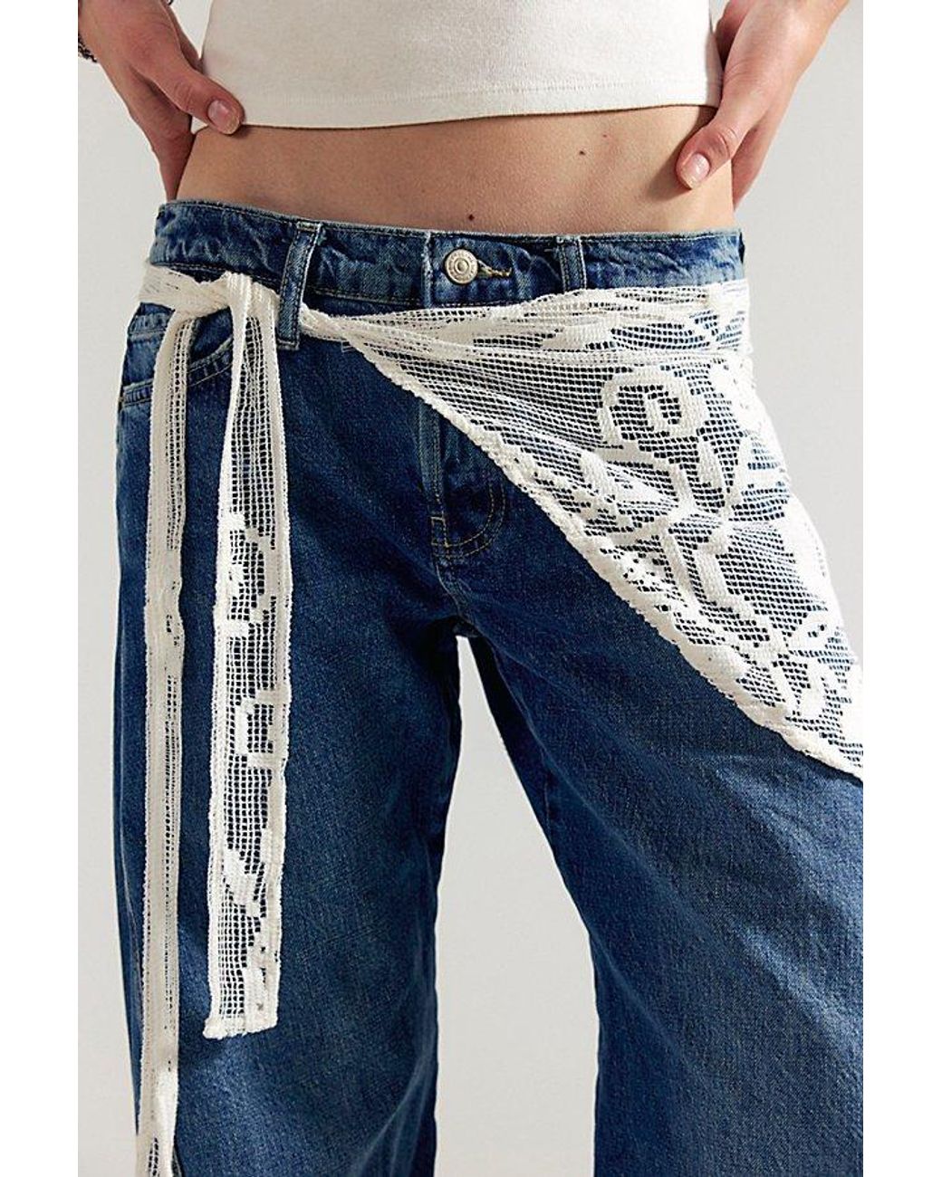Free People Natural Capri Lace Wrap Sarong Top