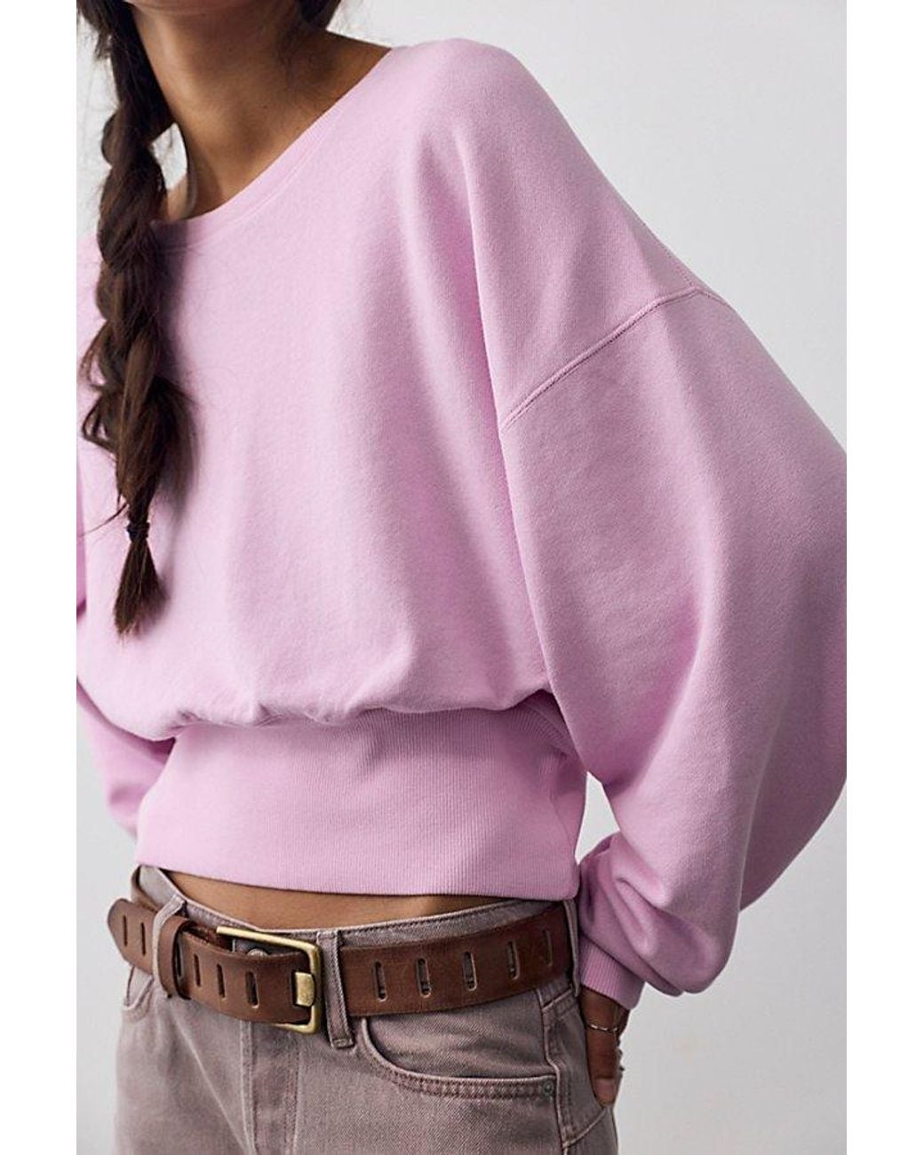 Free People Pink All Day Pullover