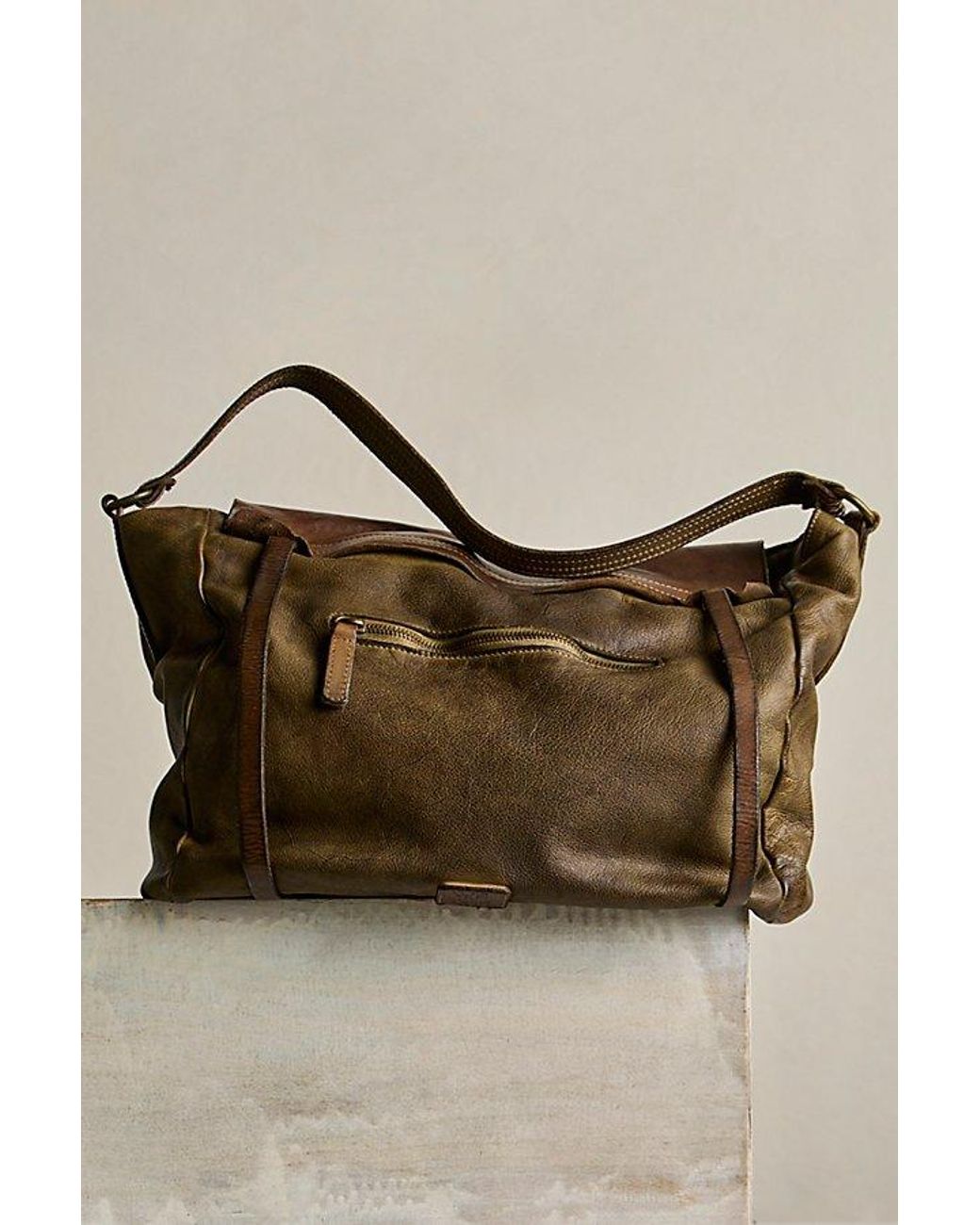 Free People Green Benton Messenger Bag