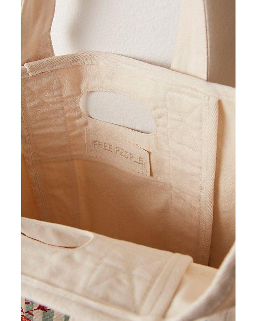 Free People Natural Patch Printed Caravan Tote