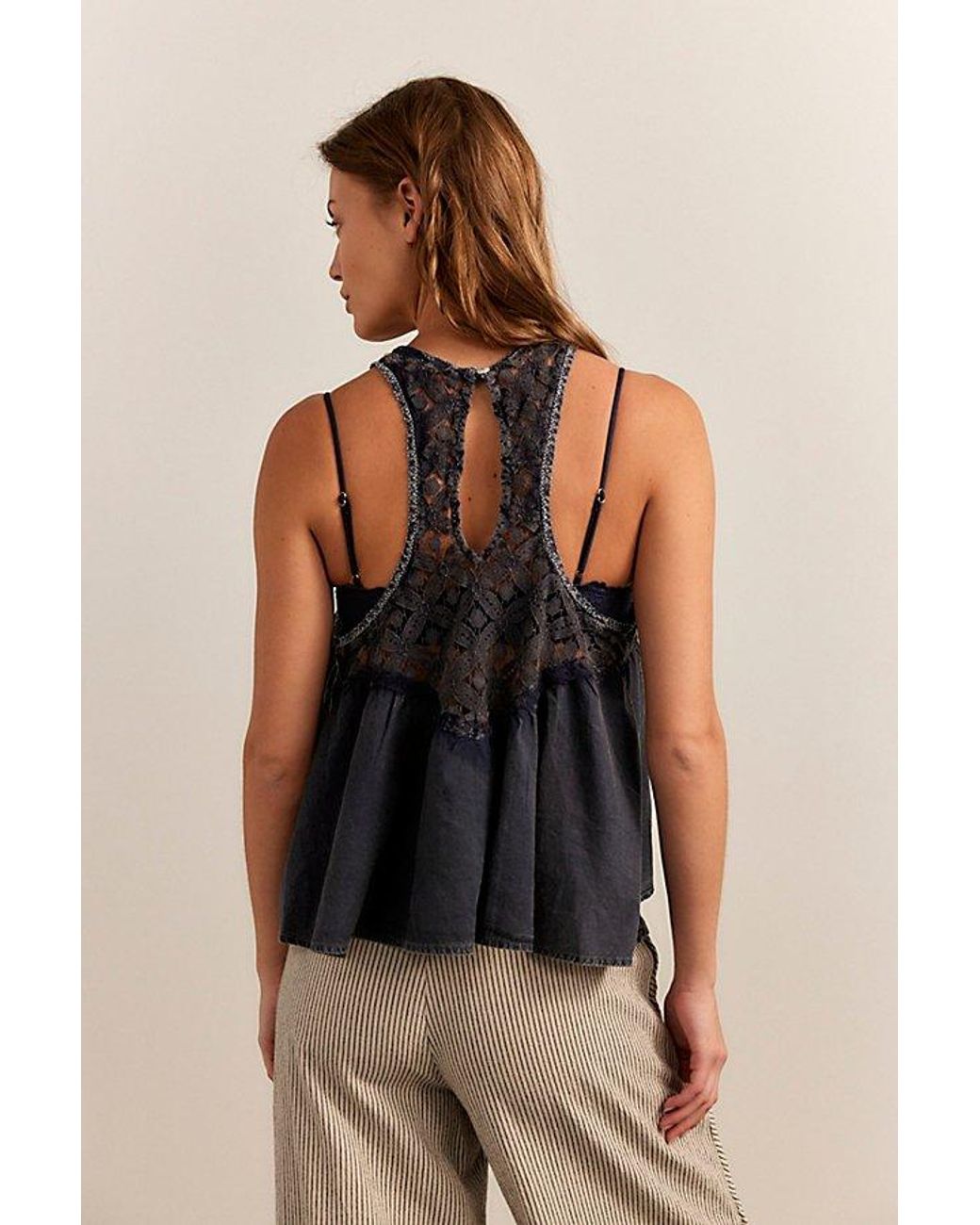 Free People Blue Wandering Light Top