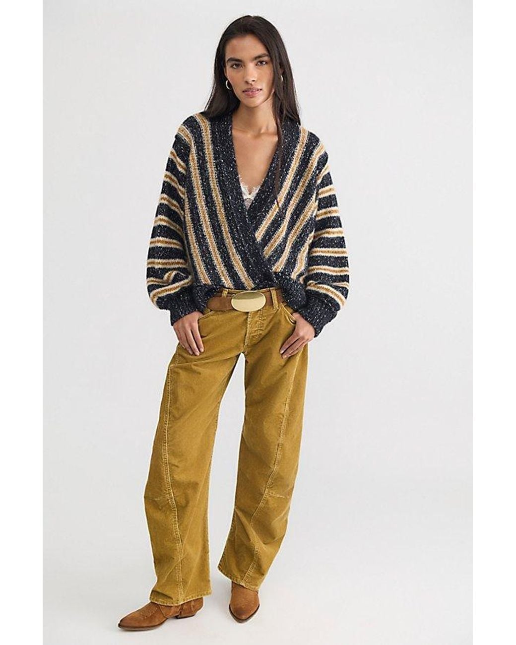 Free People Multicolor Paper Planes Pullover