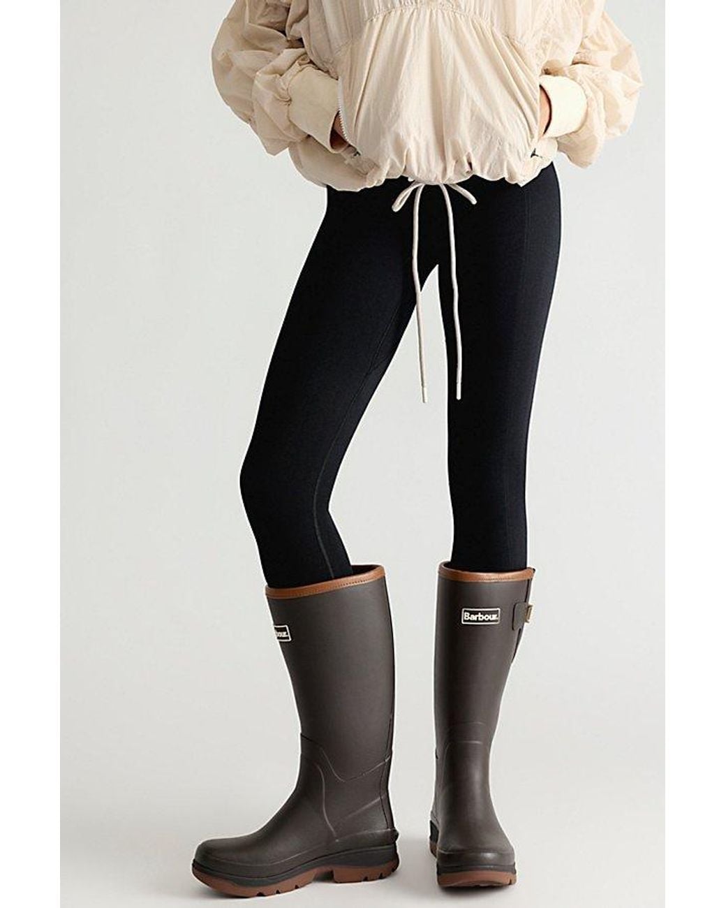 Barbour Black Tempest Tall Wellington Boots Shoe