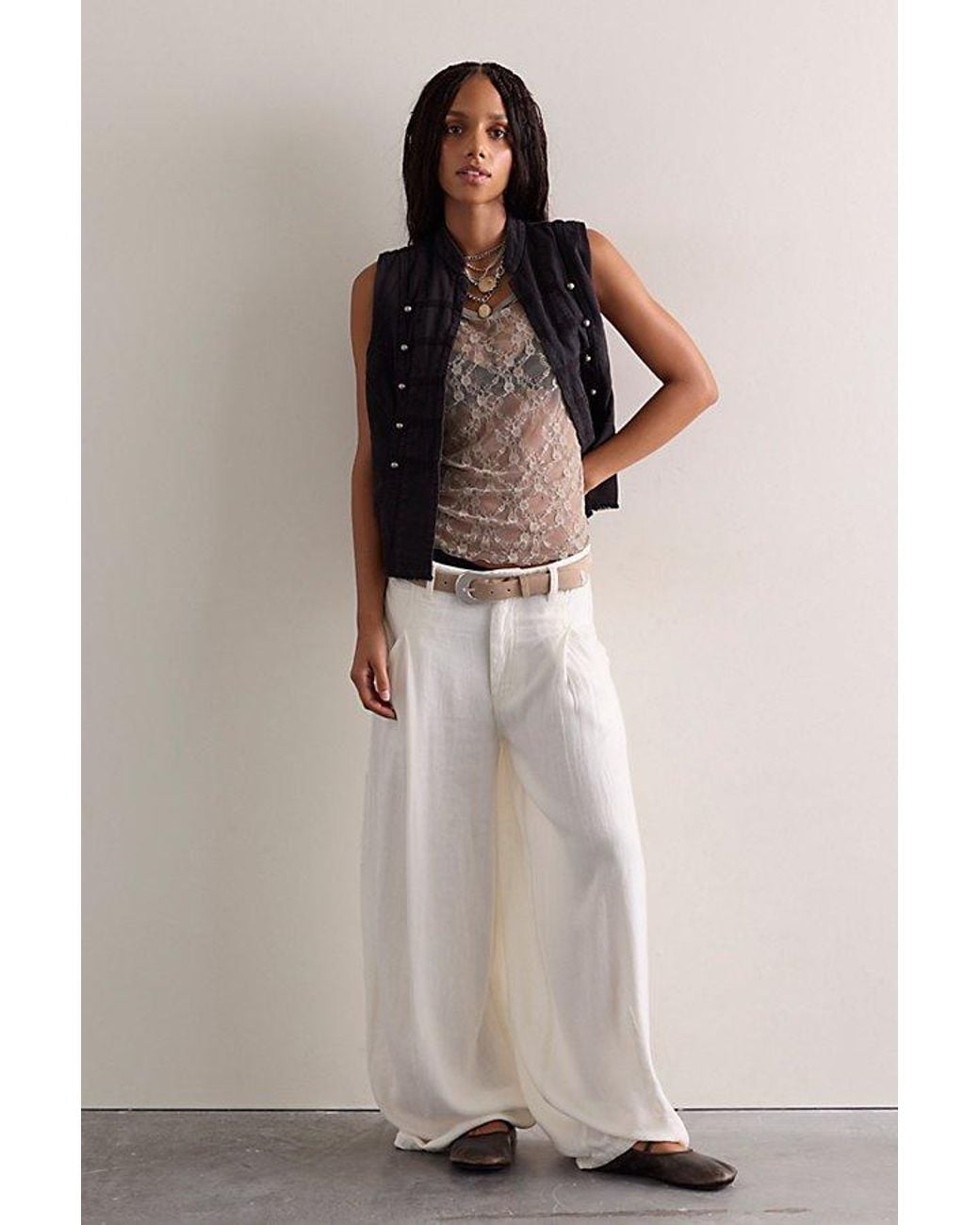 Intimately By Free People Brown See You Layer Lace Tank Top By