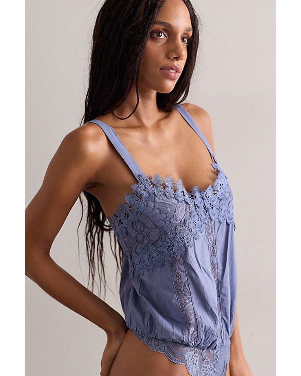 Intimately By Free People Blue Call Me Cutie Bodysuit By