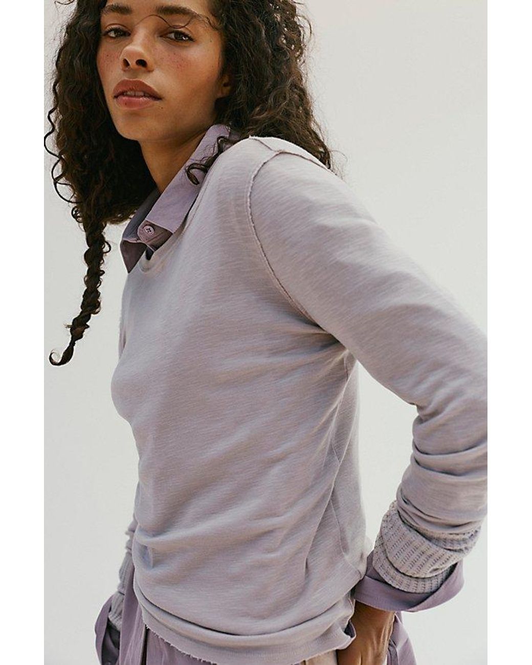 Free People Multicolor Tinsley Long Sleeve Top