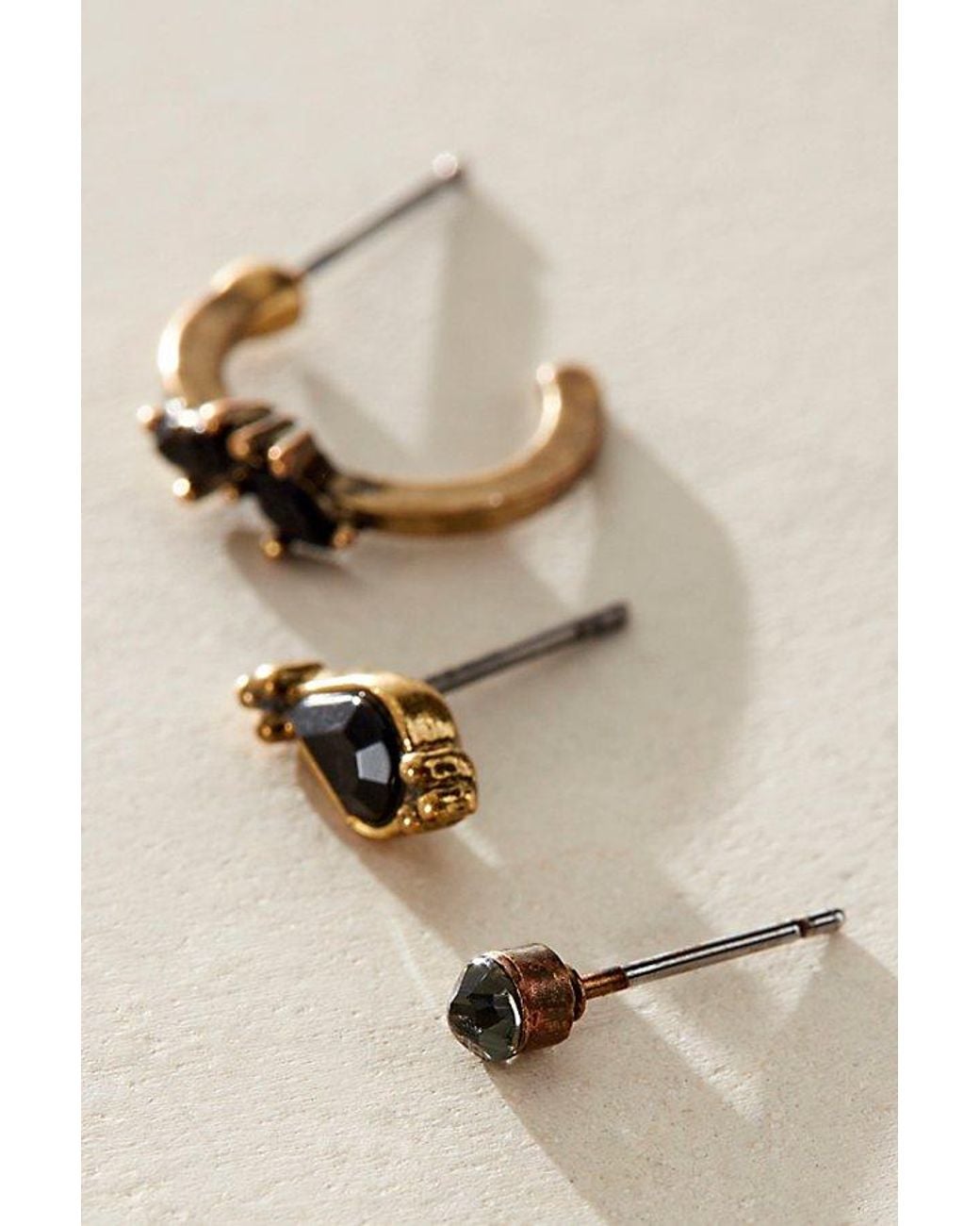 Free People Multicolor Teeny Tiny Mega Stud Earring Set