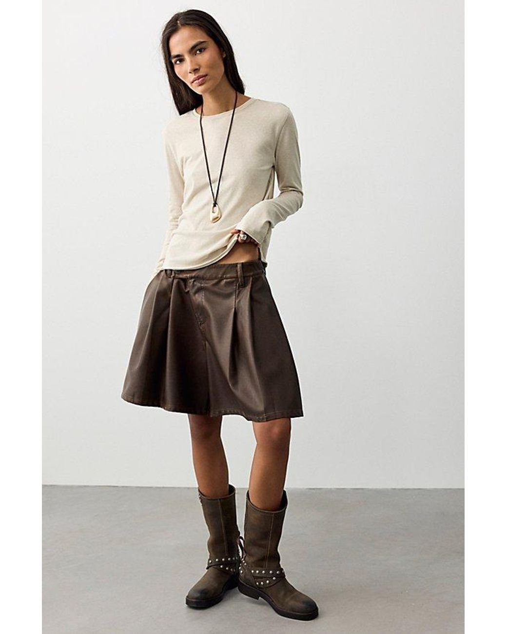 Free People Natural Nova Long-Sleeve Tee