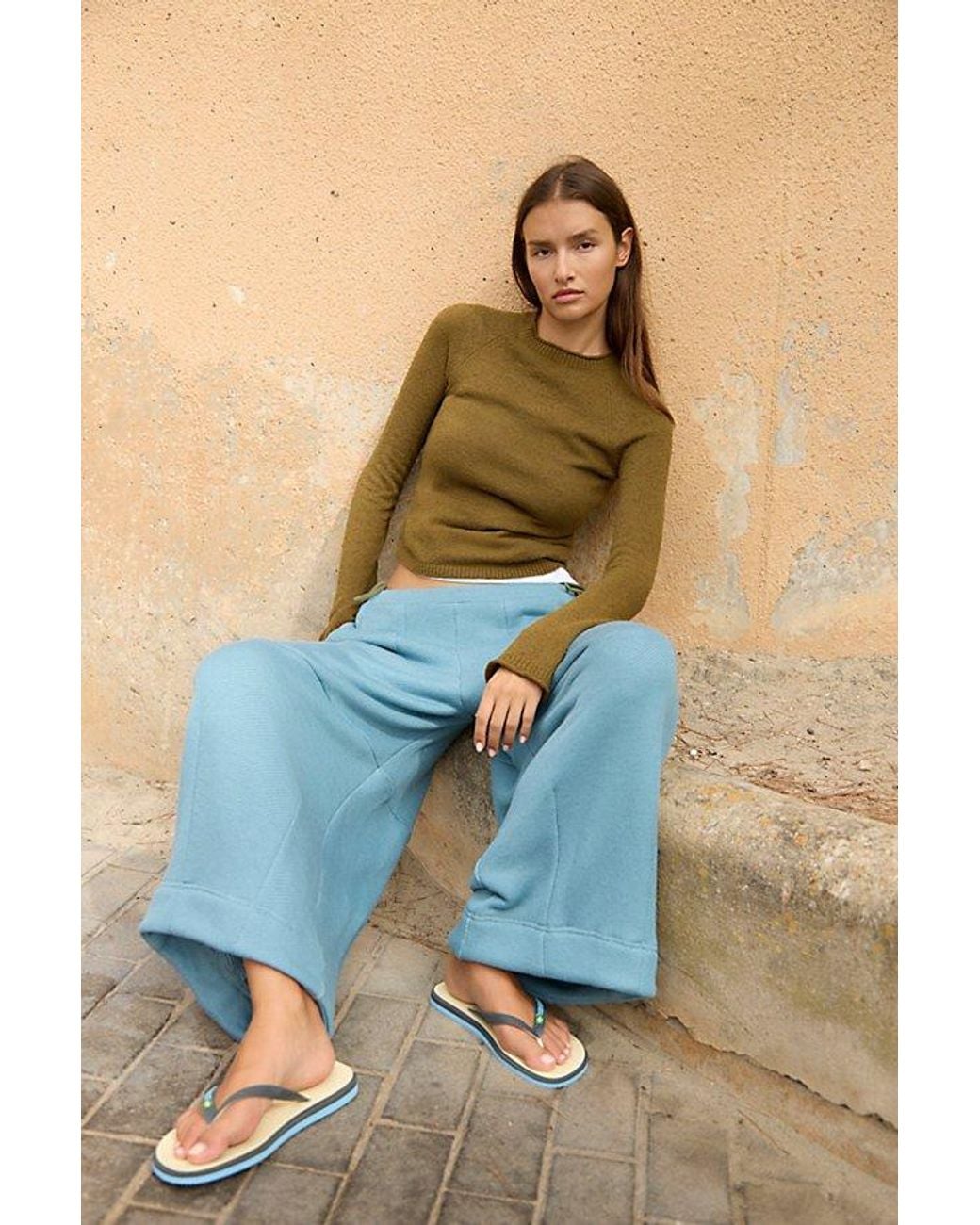free-est Blue Marlo Pants By