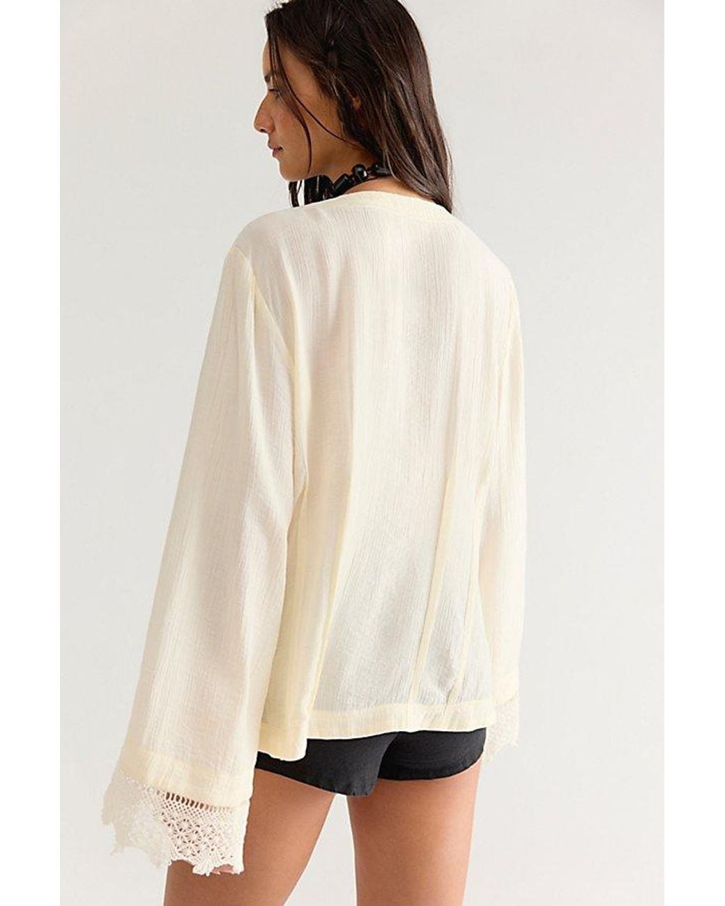 Free People Natural Donni Blouse