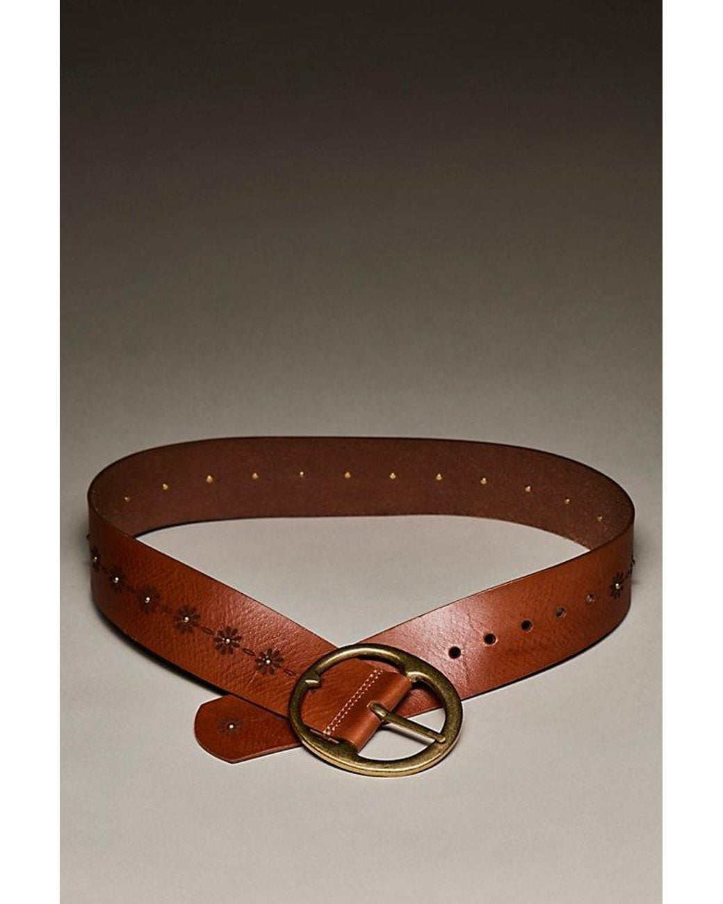 Free People Brown We The Free Brando Printed Belt