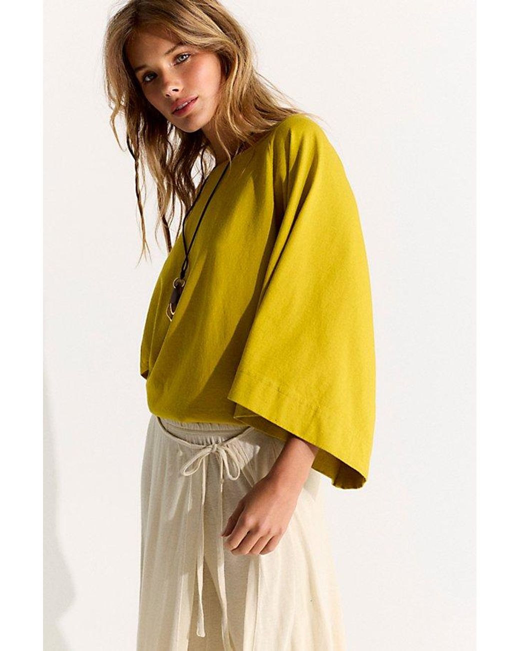 free-est Yellow Lennox Top By