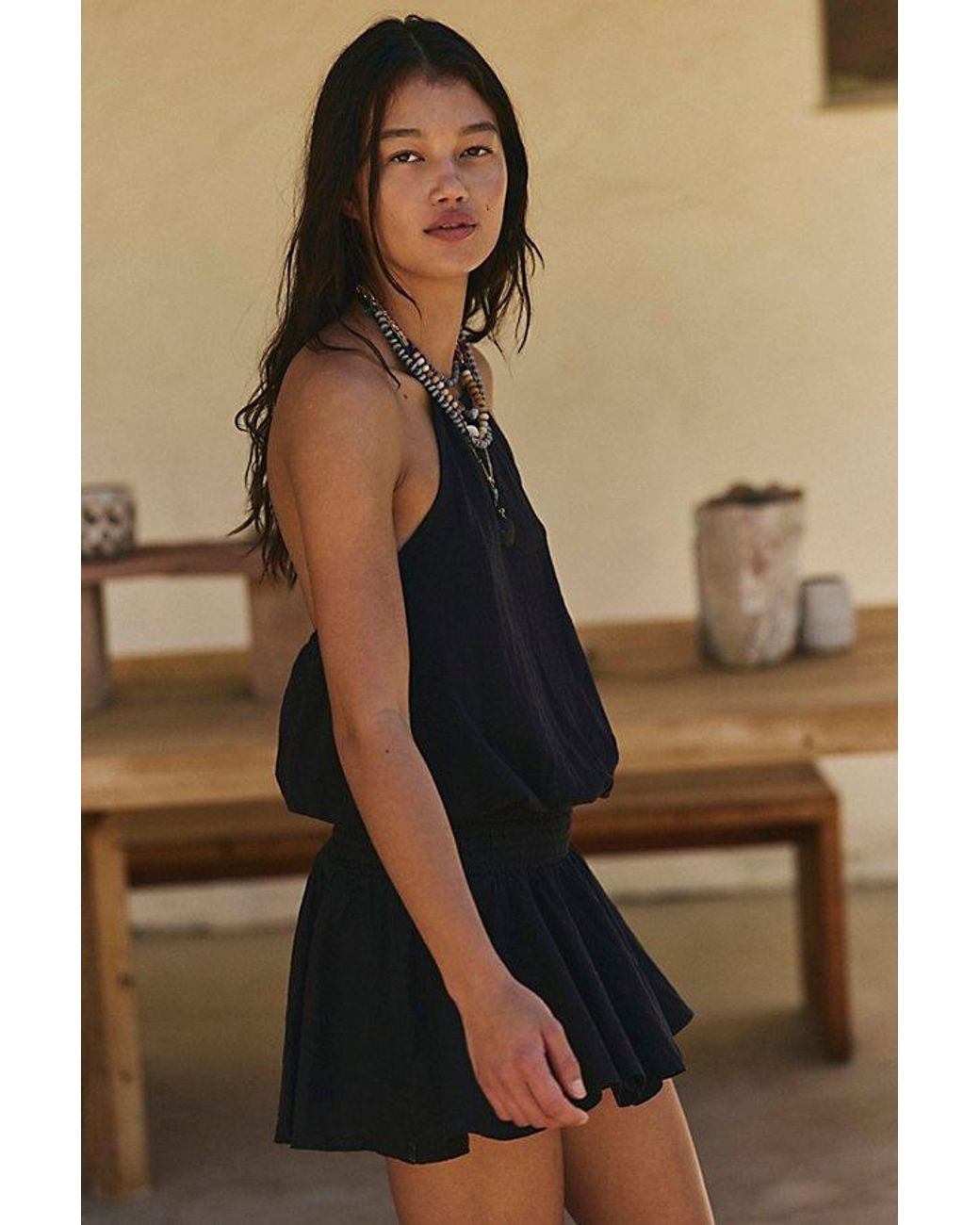 free-est Brown La La Luz Mini Dress By