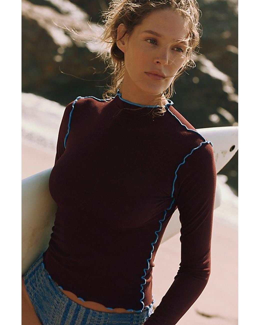 seea UV ラッシュガード Seea Palomar UV Protection Crop Top Rashguard | Free People