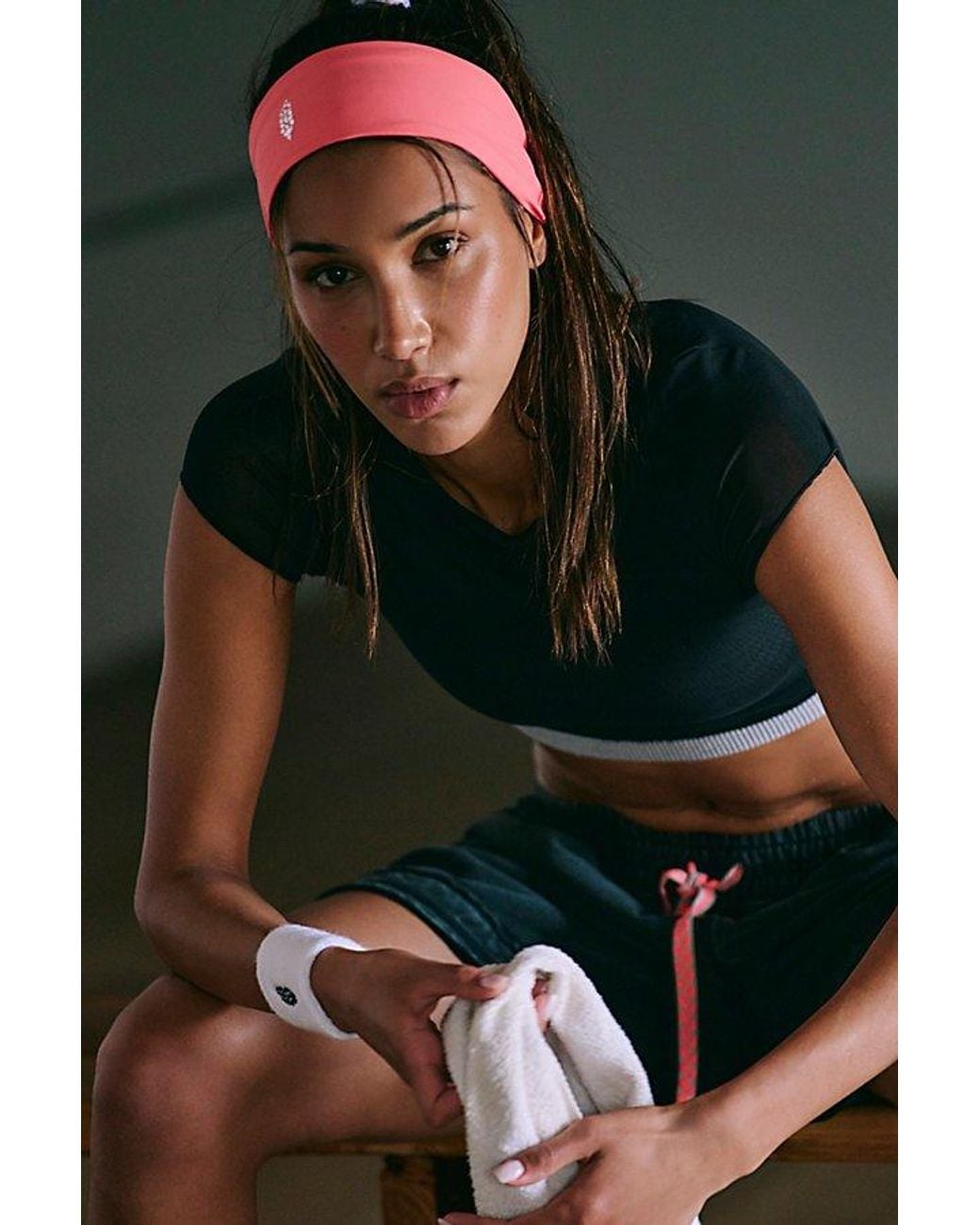 Free People Pink Slam Dunk Silicone Grip Soft Headband