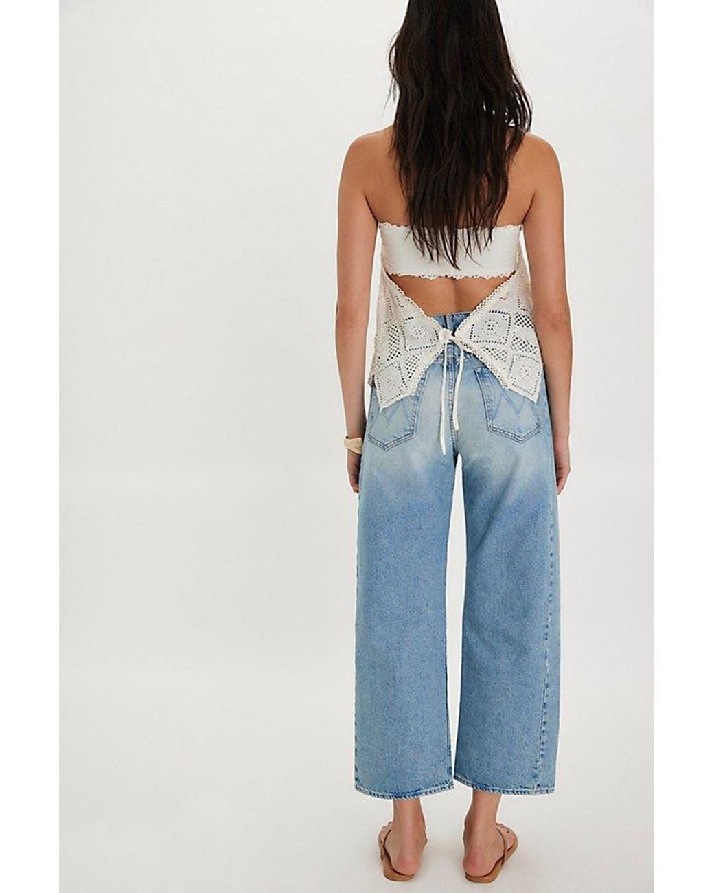 Mother Blue The Half-Pipe Sneak Ankle Jeans