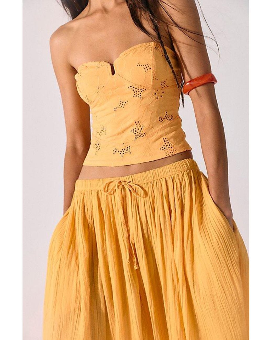 Intimately By Free People Orange Ever Afternoon Tube Top By