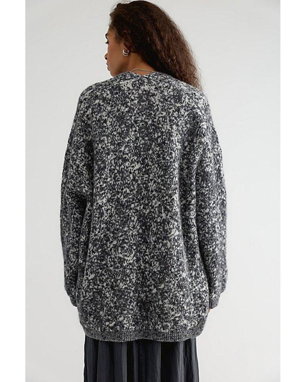 Free People Black Leo Oversized Cardi