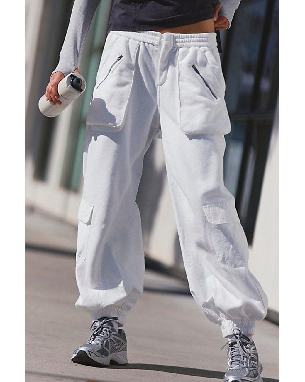 Fp Movement Gray Buckle Down Cargo Pants