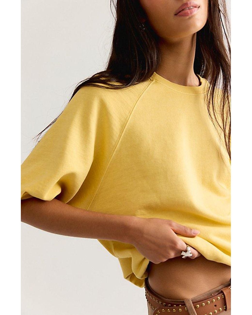 Free People Yellow Better On Sweatshirt