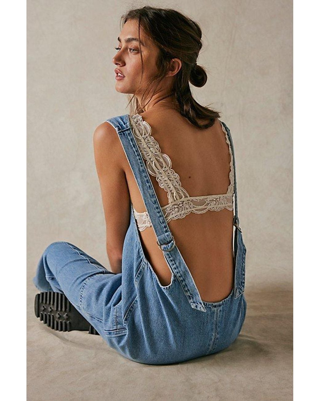 Intimately By Free People Brown Last Dance Lace Plunge Bralette