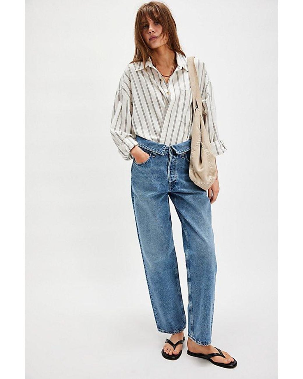 Agolde Blue Echo Taper Jeans