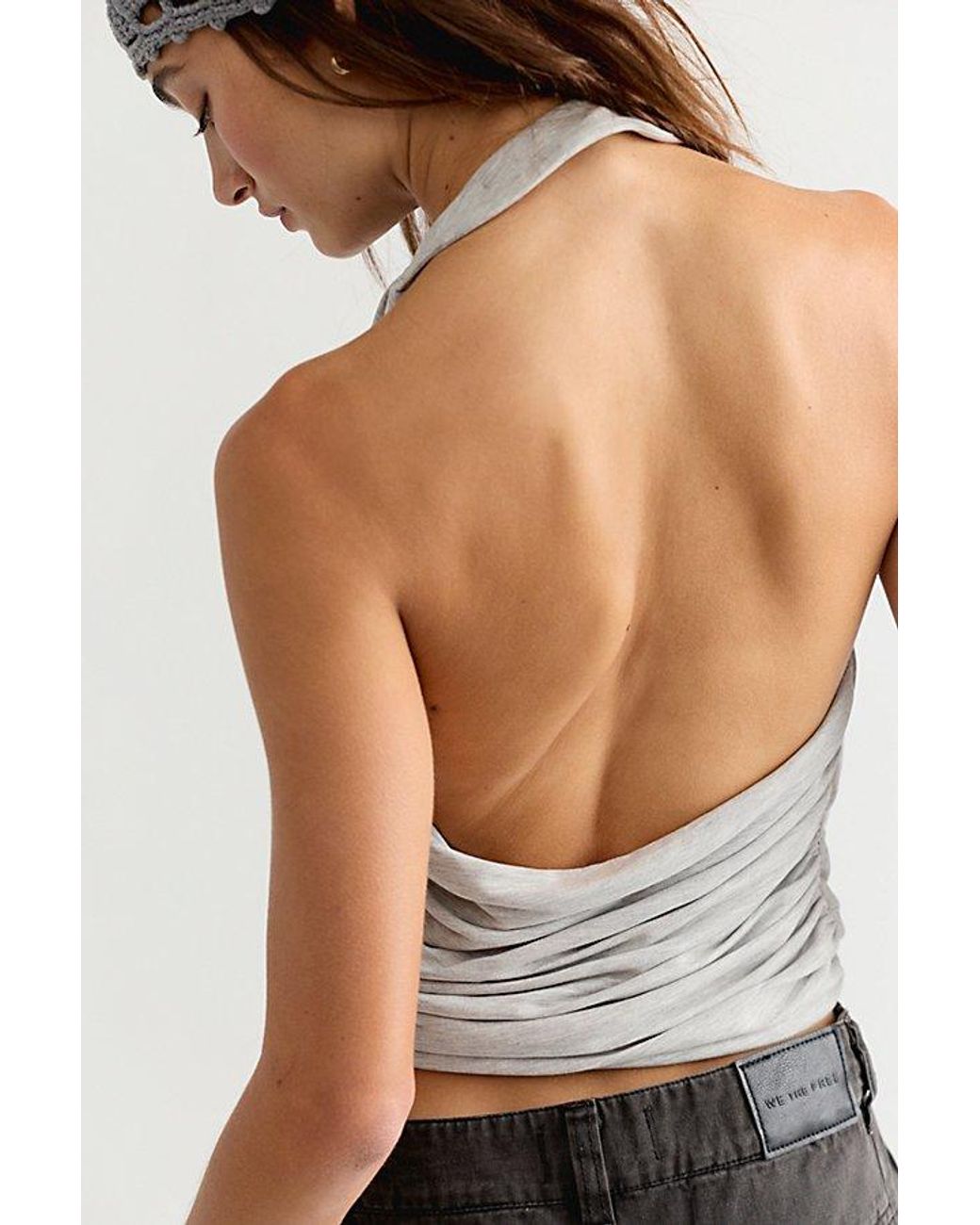 Free People White Hallie Halter Top