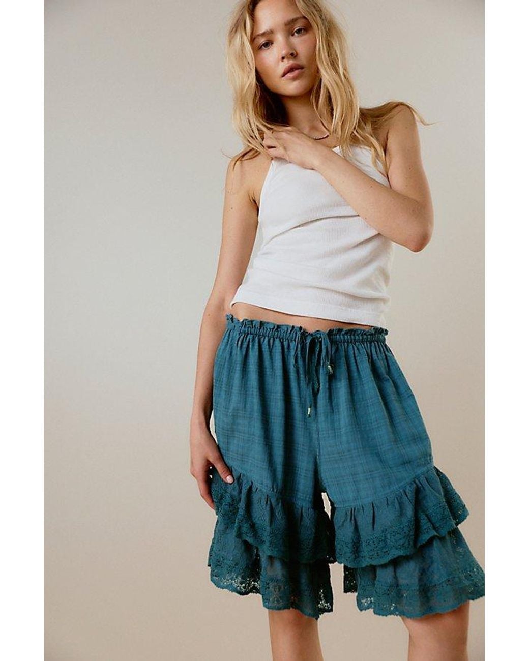 Free People Blue Darling Days Solid Bloomers