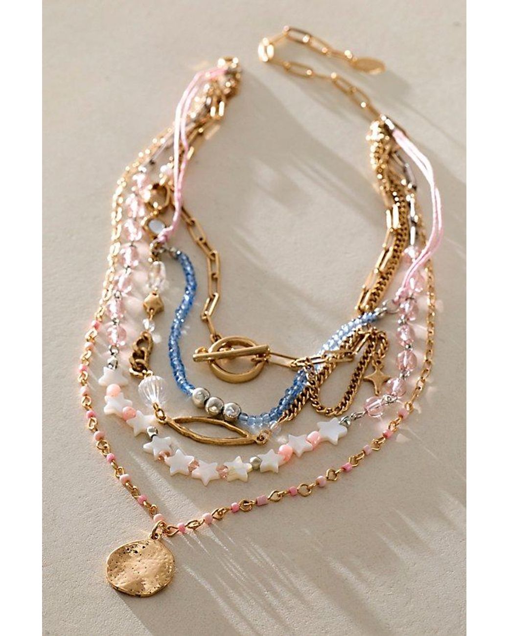 Free People Brown Starry Layer Necklace