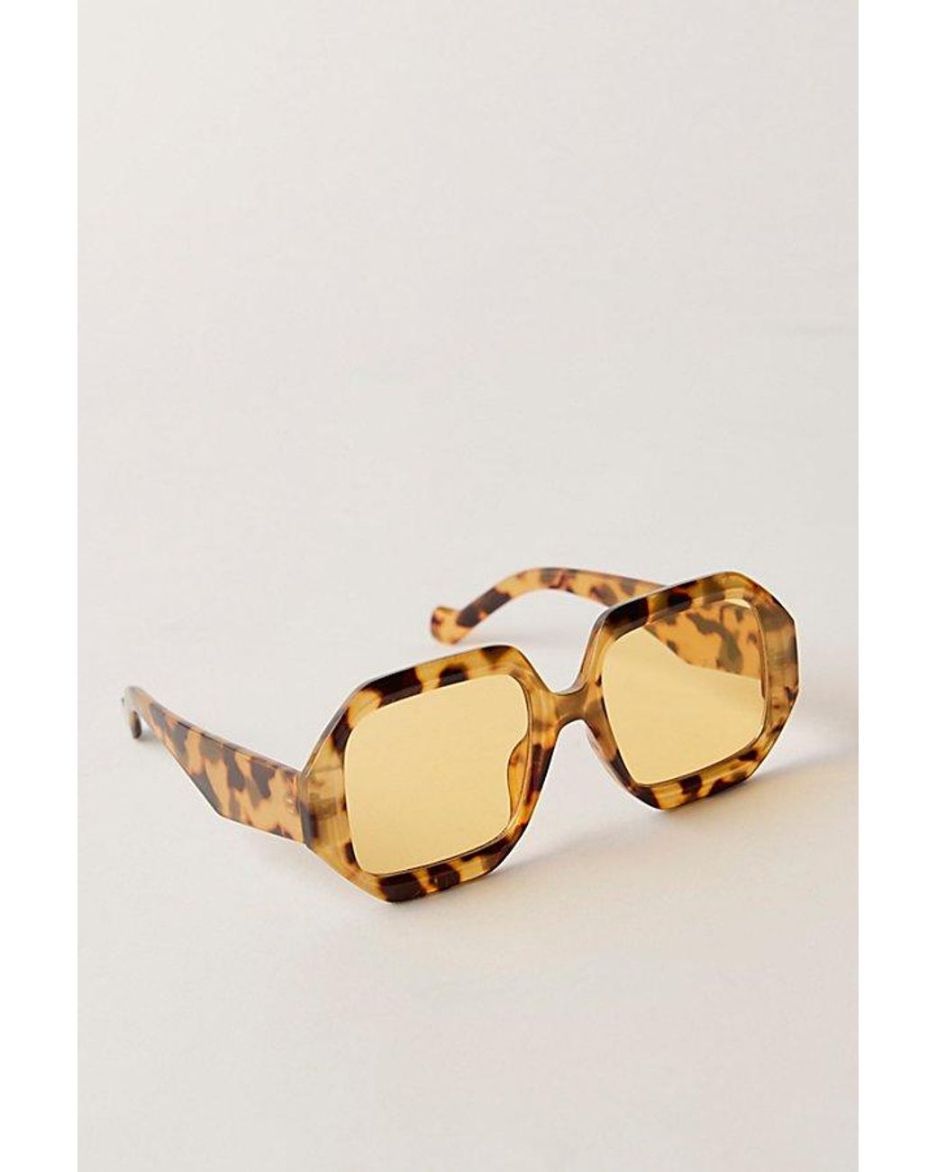 Free People Metallic Corra Square Sunglasses