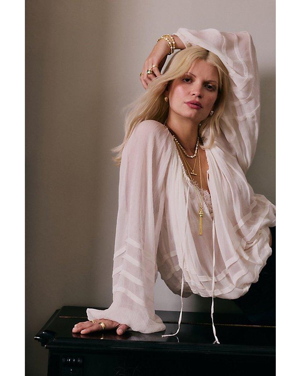 Free People Gray Daisy London X Ada Tassel Pendant Necklace
