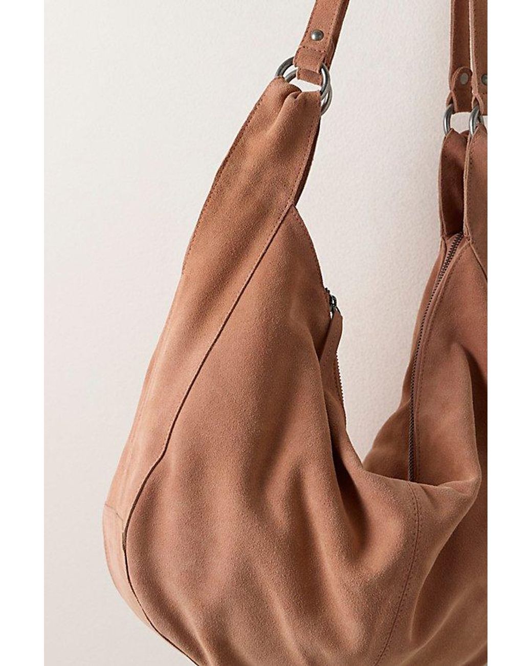 Free People Natural Roma Suede Tote Bag